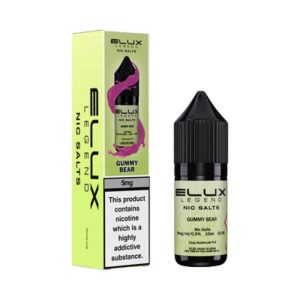Elux Gummy Bear, 10ml nic salt, bottle and box
