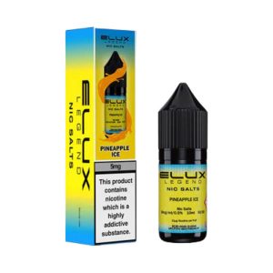 Elux Pineapple Ice, 10ml Nic salts, bottle and box