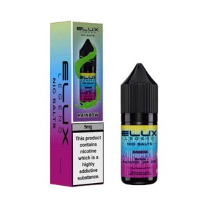 Elux Rainbow, 10ml nic salts, bottle and box