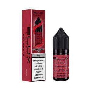 Elux Strawberry Ice, 10ml nic salts, bottle and box