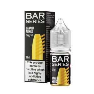 Bar series Banana Mango, 10ml Nic salt, bottle and box