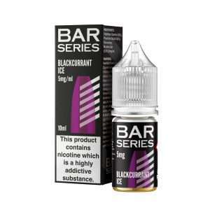 Bar series blackcurrant ice, 10ml nic salt, bottle and box