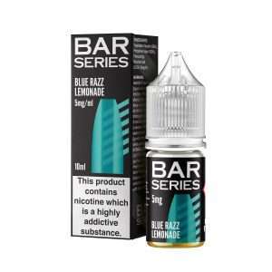 Bar series blue raz lemonade, 10ml Nic salt, bottle and box